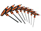 Juego de 8 llaves allen mango T Truper 100933, punta de bola,2 a 10 mm