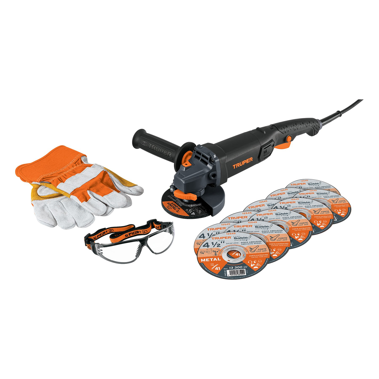 Combo Esmeriladora Truper 101456 950W 4-1/2