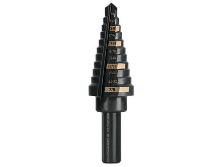 Broca escalonada óxido negro 11 escalones 1/4' a 7/8' TRUPER 101457 - Envío a todo Colombia | aztools.co