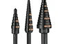 Juego de brocas escalonadas óxido negro 3 piezas Truper 100988, JBES-3,  - Miniatura 1 | aztools.co