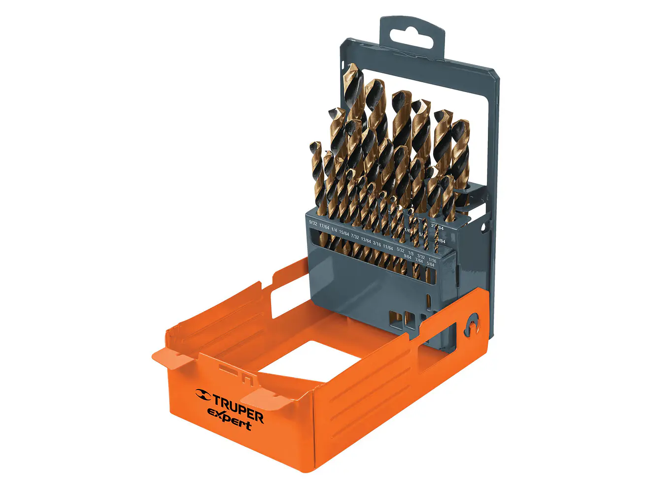 Juego de broca de acero de alta velocidad, 29 piezas, set brocas HSS metal TRUPER  - Foto 1 | aztools.co