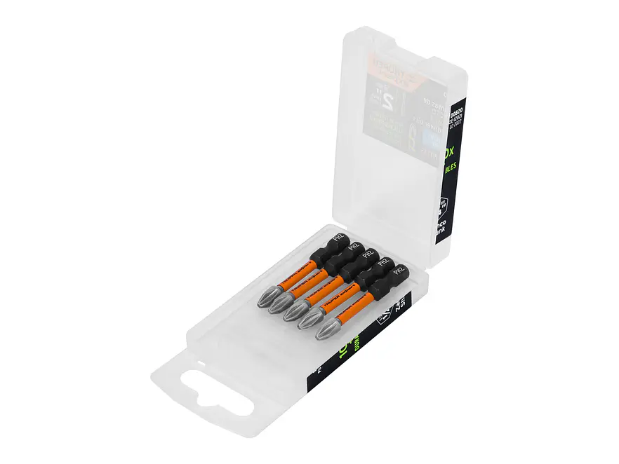 Juego de 5 puntas de impacto Phillips PH2 x 2',Truper Expert