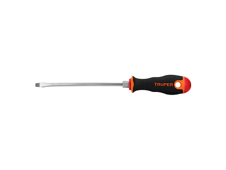 Desarmador plano 3/16 x 6', mango Comfort Grip