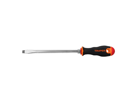 Desarmador plano 3/8 x 8', mango Comfort Grip