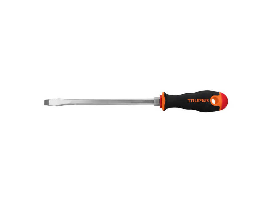 Desarmador plano 3/8 x 8', mango Comfort Grip