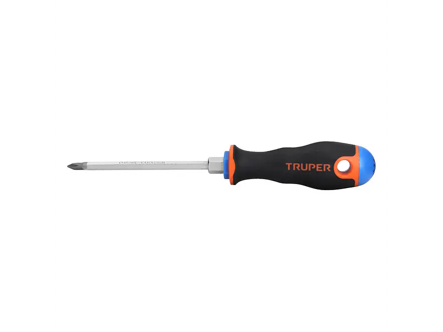Desarmador de cruz 3/16 x 4', mango Comfort Grip