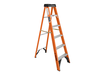 Escalera de tijera tipo ll Truper 100225 5 peldaños fibra de vidrio  - Foto 1 | aztools.co