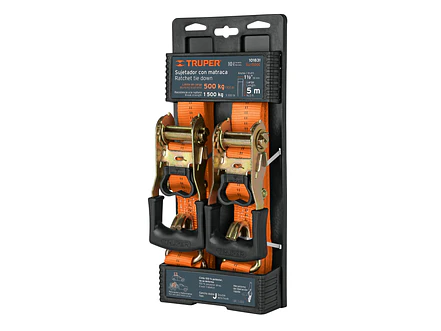 Sujetadores con matraca, carga máxima 1500 kg, 2 piezas Truper 101831 - Foto 1 | aztools.co