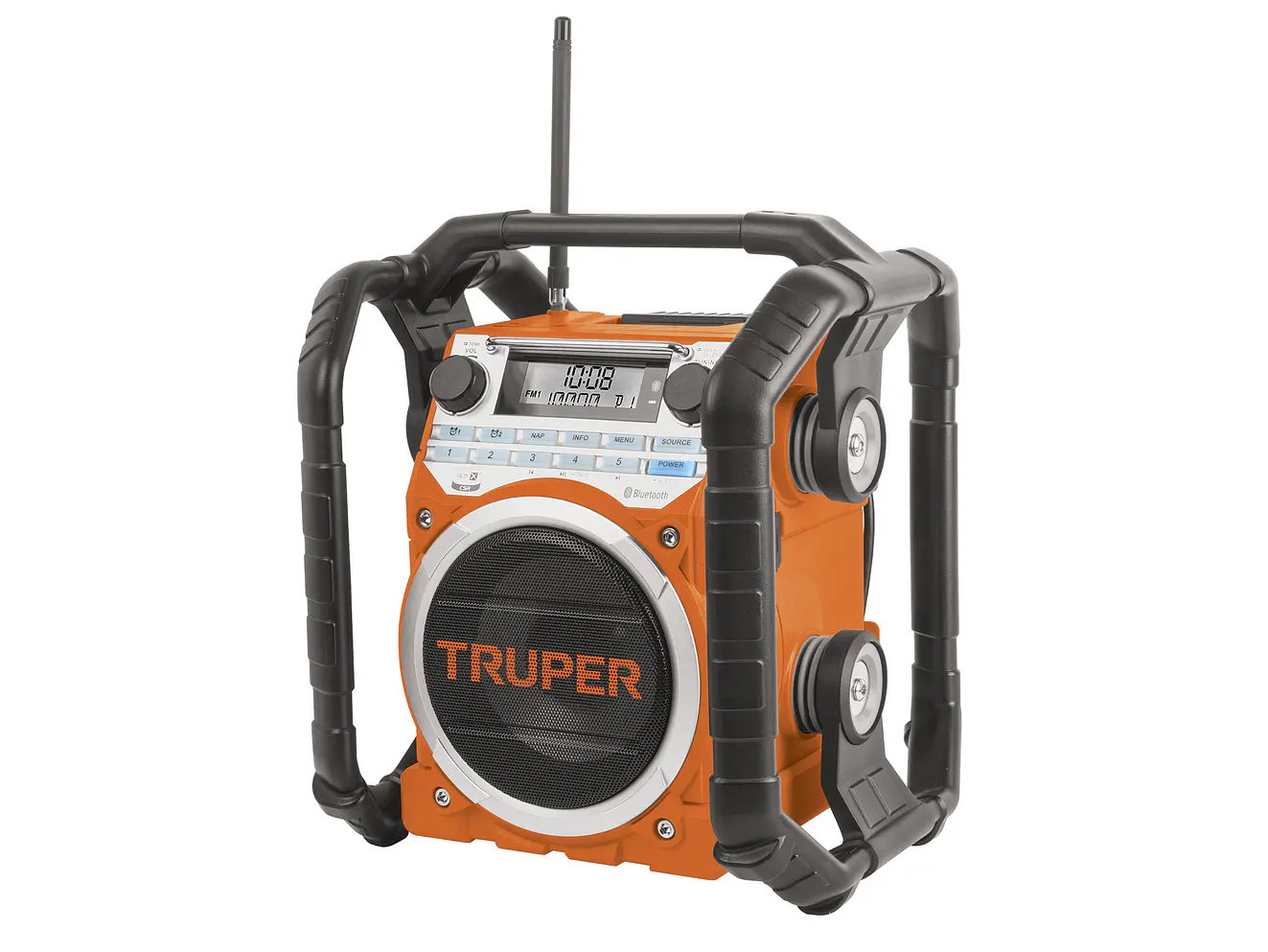 Radio digital, AM/FM, pantalla LCD, resistente al agua