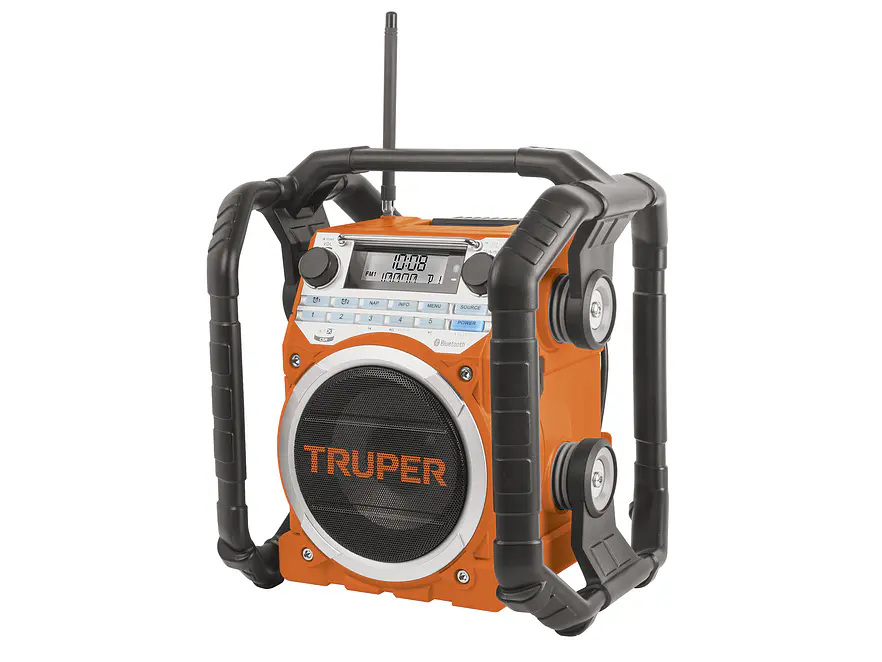 Radio digital, AM/FM, pantalla LCD, resistente al agua