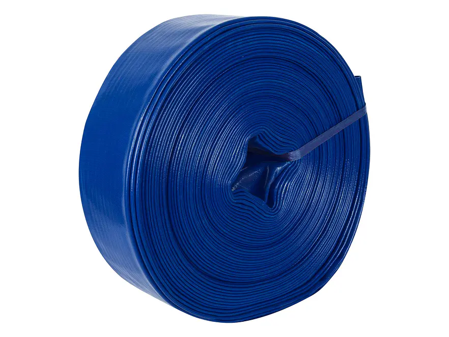 Manguera plana para descarga de agua  Truper 100867, PVC flexible, 4' x 50 m