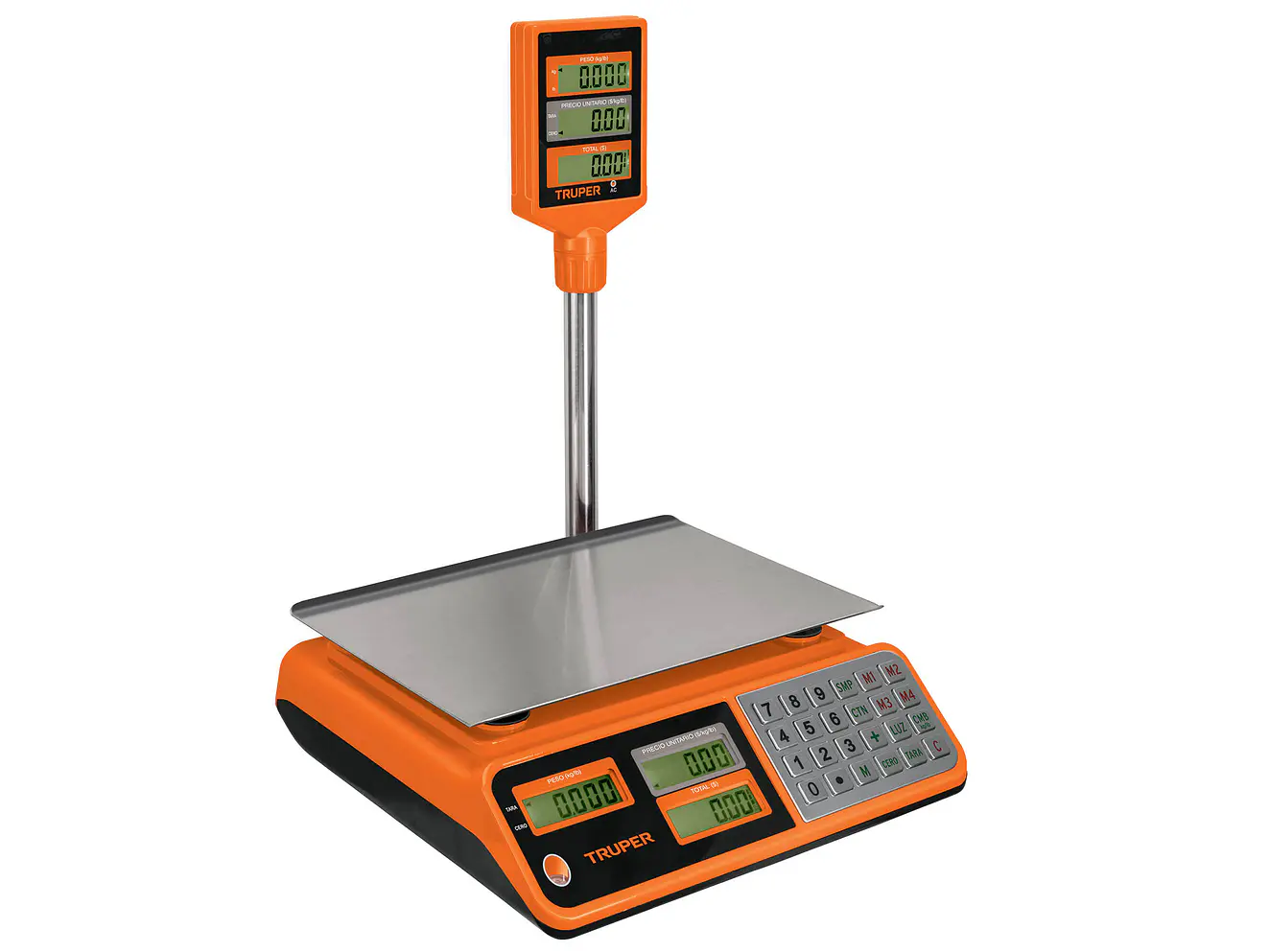 Báscula electrónica multifunciones con torreta Truper 100871, 40 kg