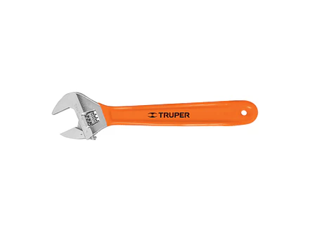 Llave ajustable perico, cromado 15', mango de PVC