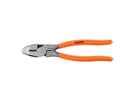 Pinza profesional p/electricista 8', alta palanca, mango PVC