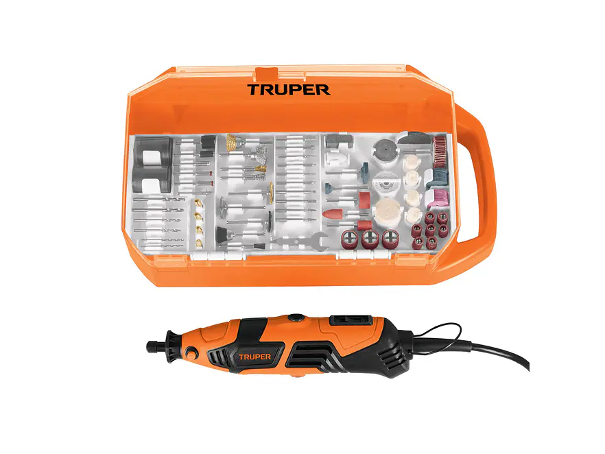 Mototool 150 W con 201 Accesorios Truper, MOTO-A2K 101669 - Potente y Versátil, Ideal para Diversas Aplicaciones
