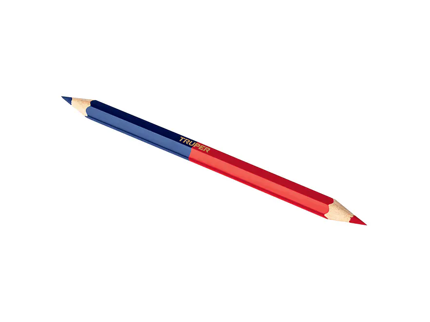 Lápiz bicolor grueso para carpintero, 18cm