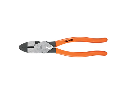 Pinza p/electricista 9' c/ponchadora de terminales, Expert