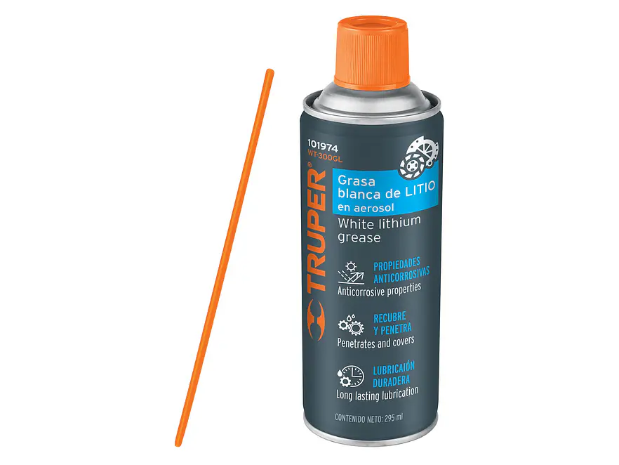 Grasa blanca de litio en aerosol Truper 101974, 295 ml  - Foto 1 | aztools.co