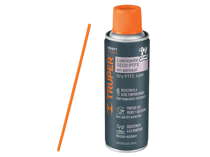 Lubricante seco PTFE en aerosol 240 ml TRUPER 101977 - Envío a todo Colombia | aztools.co