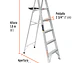 Escalera tipo tijera Truper 16743 Tipo 3 con 5 pasos con bandeja  - Miniatura 3 | aztools.co