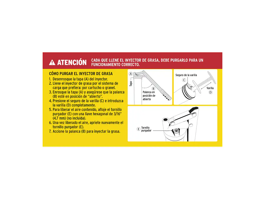 Inyector de grasa o engrasadora 14 oz, 10000 PSI Grip Antiderrapante Truper 14861 - Foto 4 | aztools.co
