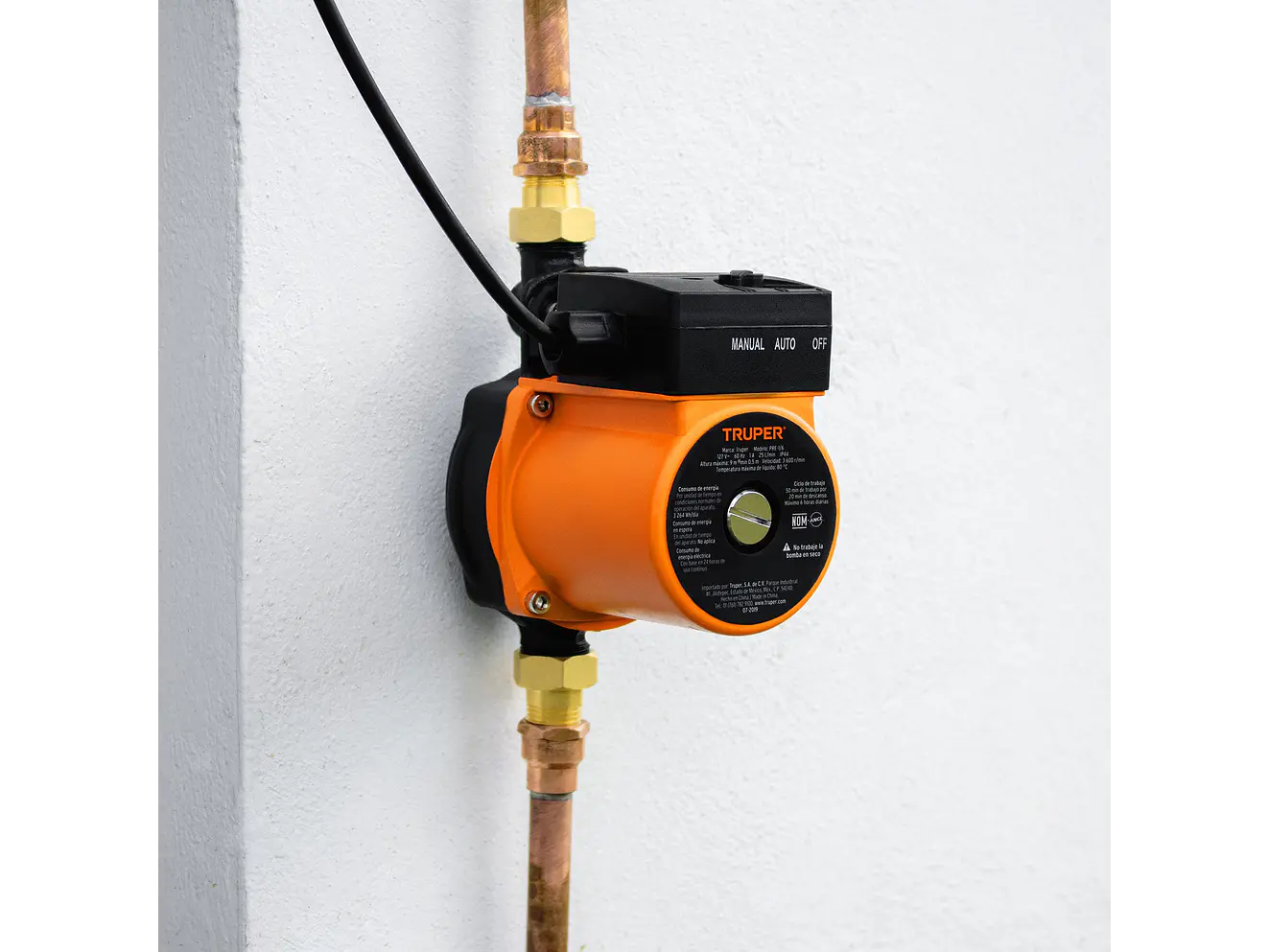 Bomba Presurizadora Truper 14635, 1/6 HP Aumenta la Presión del Agua en Casa - Foto 4 | aztools.co