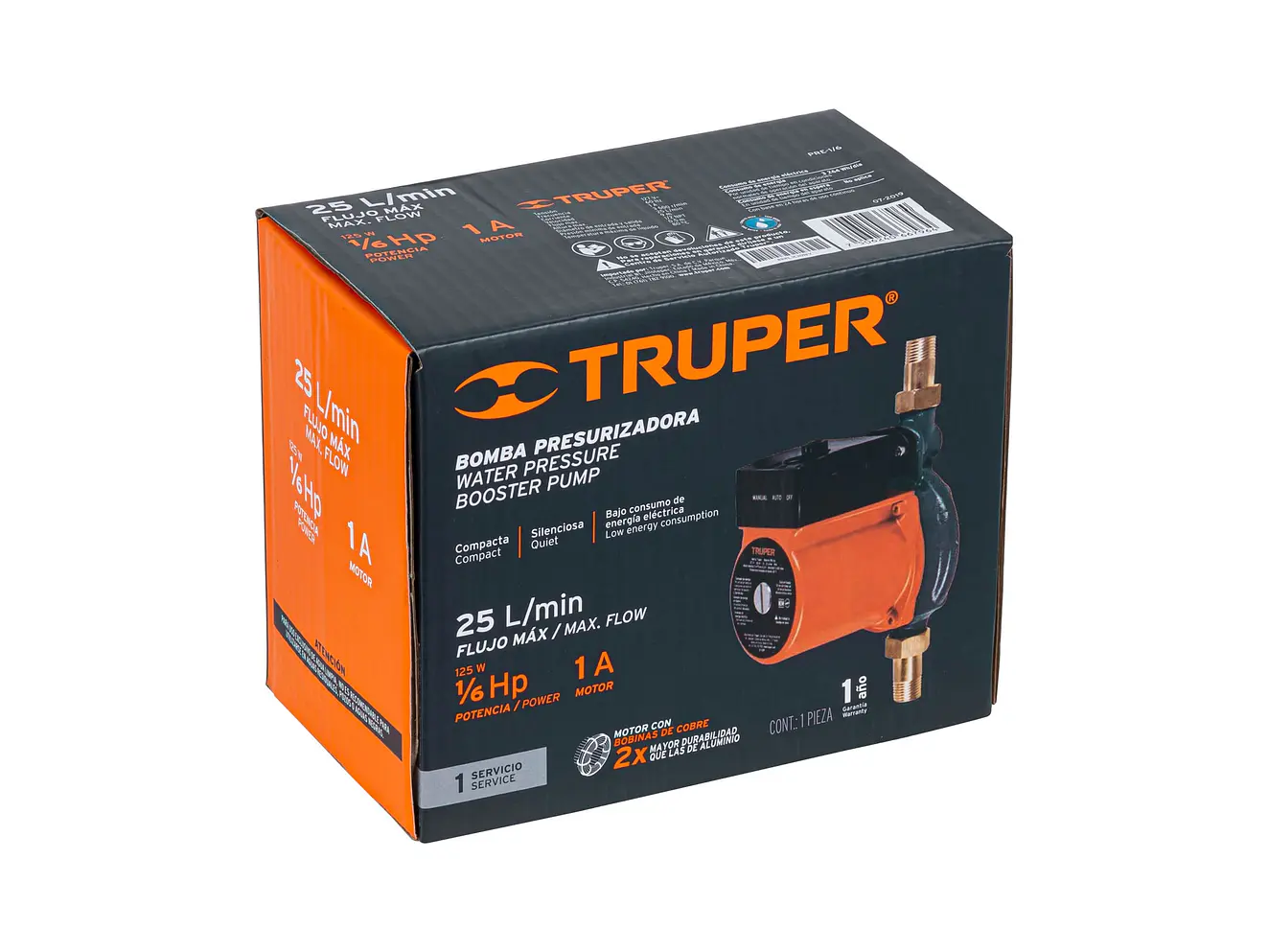 Bomba Presurizadora Truper 14635, 1/6 HP Aumenta la Presión del Agua en Casa - Foto 7 | aztools.co