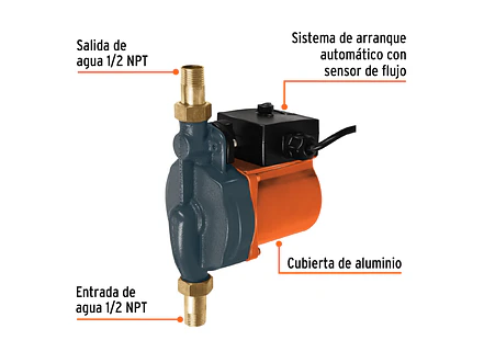 Bomba Presurizadora Truper 14635, 1/6 HP Aumenta la Presión del Agua en Casa - Foto 3 | aztools.co
