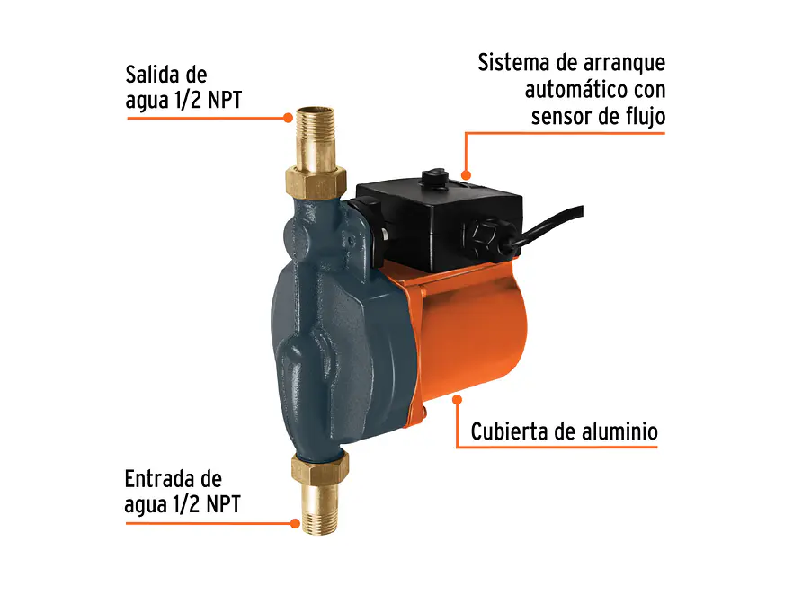 Bomba Presurizadora Truper 14635, 1/6 HP Aumenta la Presión del Agua en Casa - Foto 3 | aztools.co