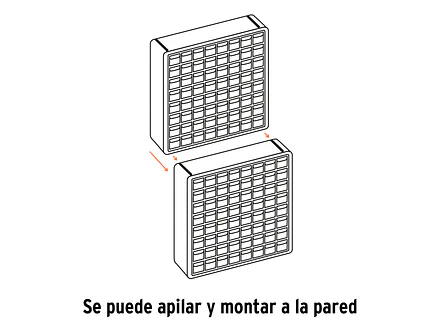 Caja Organizador 64 Compartimientos 50 Cm Truper 10895 Color Negro - Foto 4 | aztools.co