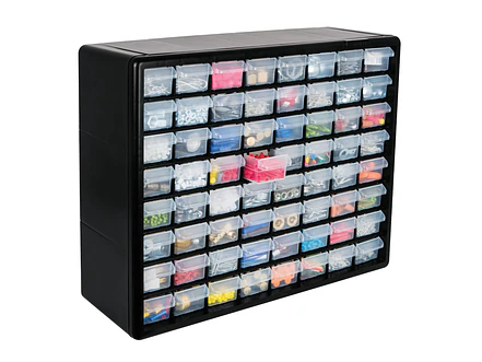 Caja Organizador 64 Compartimientos 50 Cm Truper 10895 Color Negro - Foto 5 | aztools.co