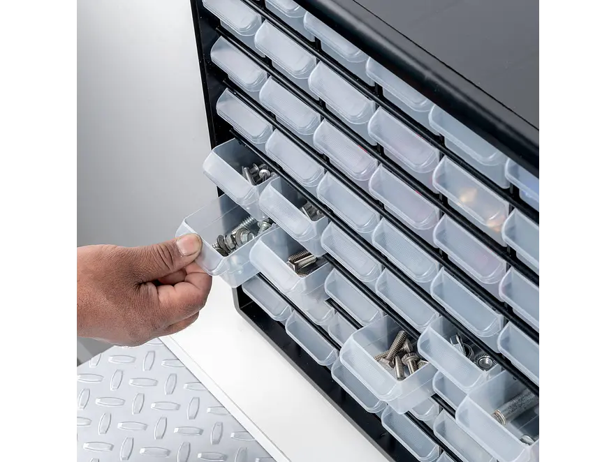 Caja Organizador 64 Compartimientos 50 Cm Truper 10895 Color Negro - Foto 6 | aztools.co