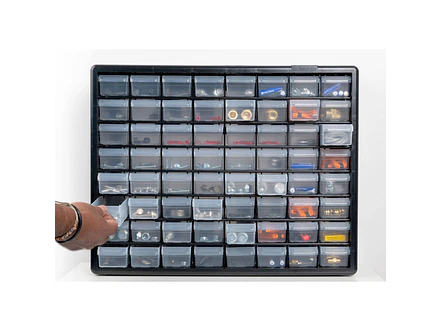 Caja Organizador 64 Compartimientos 50 Cm Truper 10895 Color Negro - Foto 7 | aztools.co