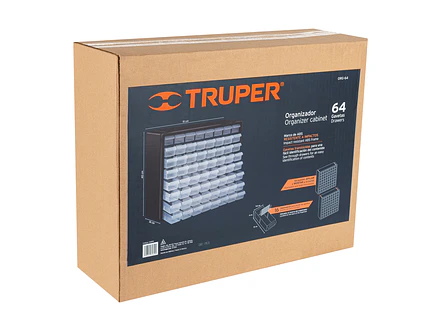 Caja Organizador 64 Compartimientos 50 Cm Truper 10895 Color Negro - Foto 10 | aztools.co