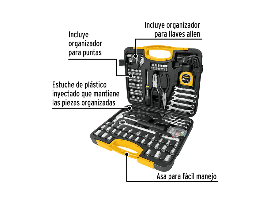 Juego de herramientas 133 piezas Pretul 24223 con estuche rígido - Foto 5 | aztools.co