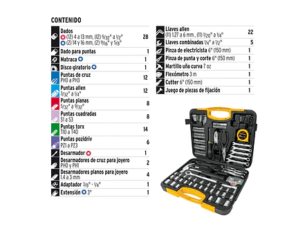 Juego de herramientas 133 piezas Pretul 24223 con estuche rígido - Foto 3 | aztools.co