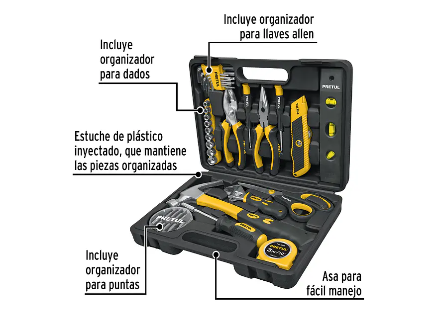 Juego de herramientas Pretul 22101, 42 piezas,  - Foto 2 | aztools.co
