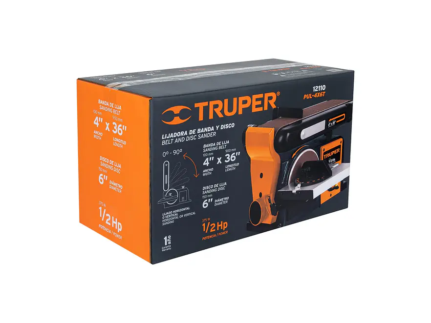 Lijadora de banda Truper 12110 PUL-4X6T 60Hz 375W 120V  - Foto 7 | aztools.co