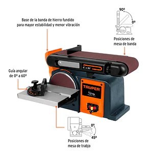 Lijadora de banda Truper 12110 PUL-4X6T 60Hz 375W 120V 