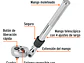 Ratchet telescópico cabeza articulada cuadro 3/8