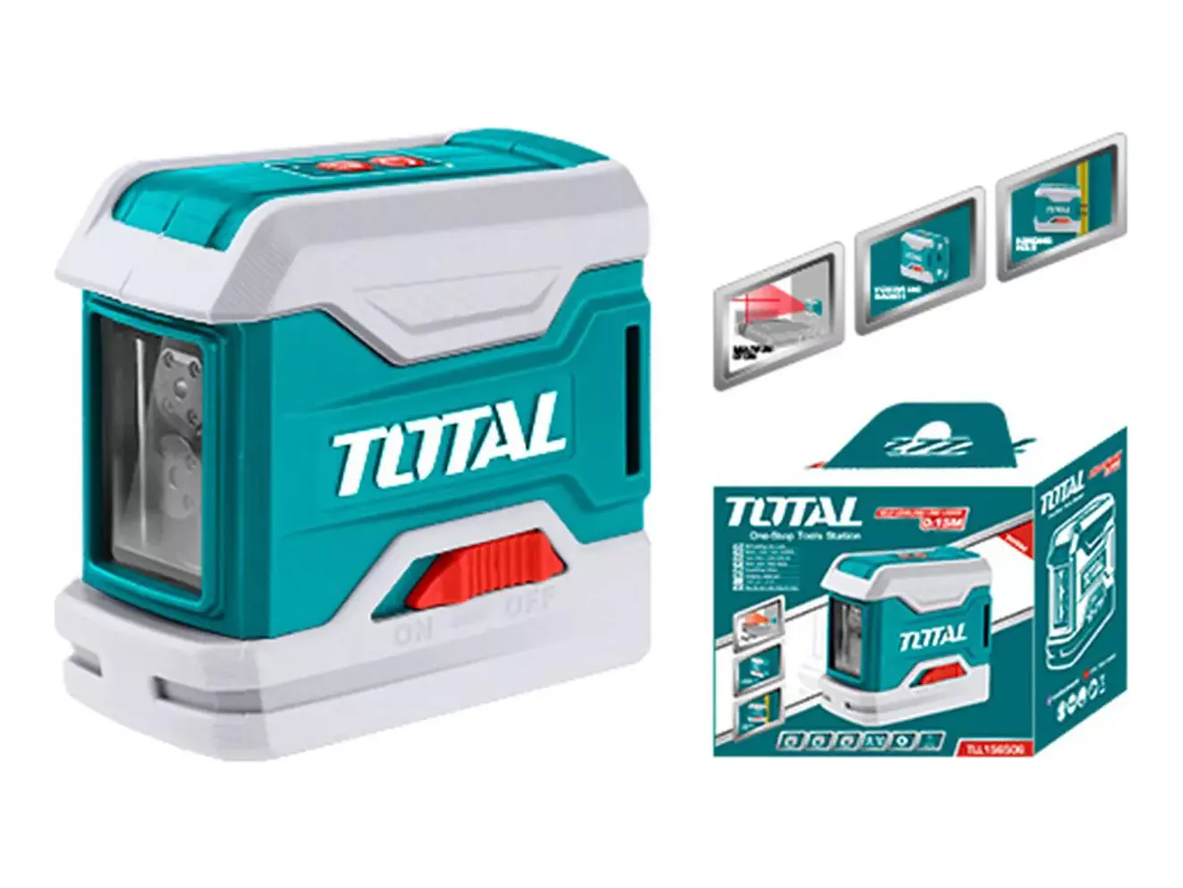 Nivel Láser de Líneas Cruzadas TOTAL TLL156506 Industrial Luz Roja + Imán - Foto 1 | aztools.co