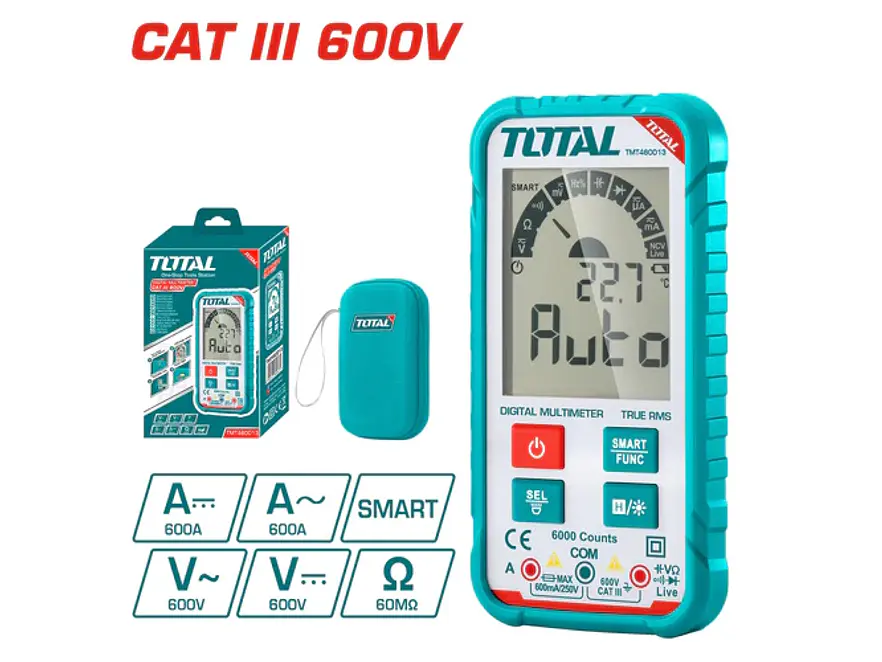 multimetro digital TOTAL TMT460013 - Foto 3 | aztools.co