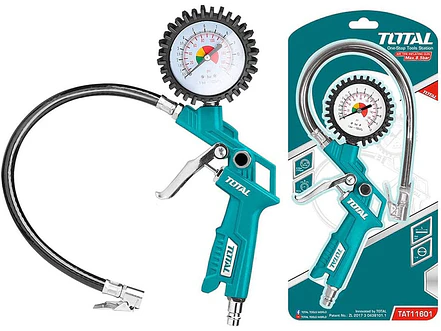 Inflador con medidor presión de aire TOTAL TAT11601 - Foto 1 | aztools.co