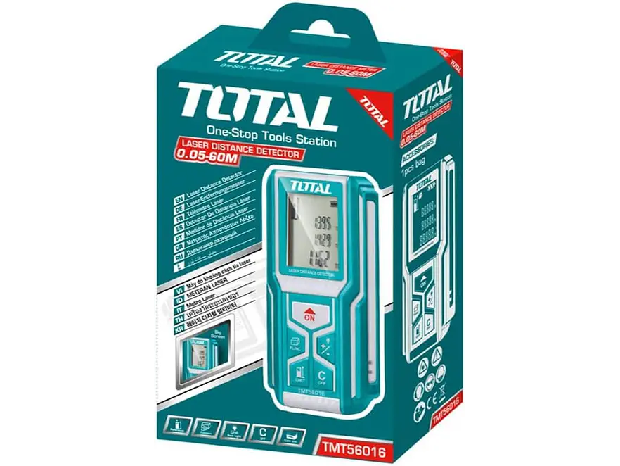 Medidor Láser de Distancia TOTAL TMT56016 60 Metros Precisión ±2.0mm - Foto 4 | aztools.co