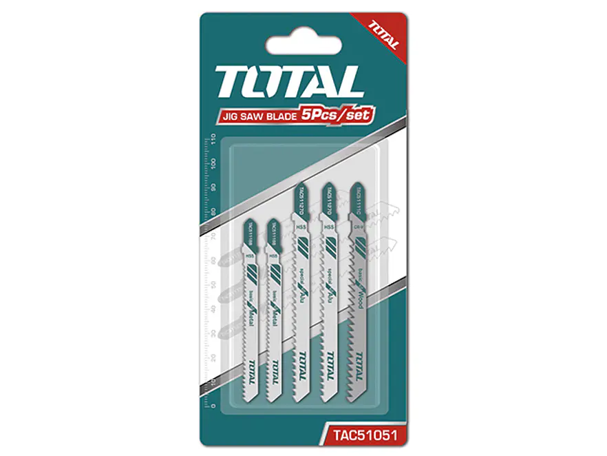 Set de Hojas para Sierra Caladora Juego x 5 Pzs TOTAL TAC51051 Mixto - Foto 1 | aztools.co