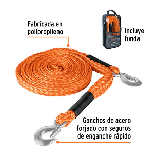 Cuerda para remolque con ganchos Truper 18346,7/8' x 4.5m