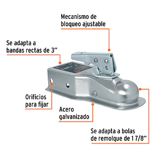Acople para remolque 2000Lb 1 7/8
