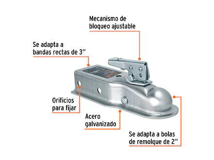 Acople para remolque 3.500Lb 2
