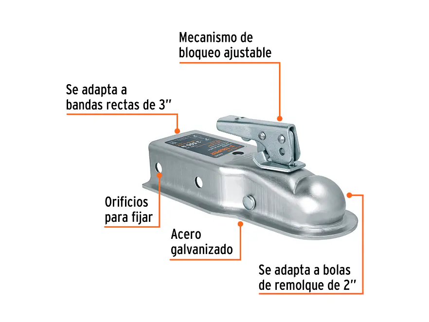 Acople para remolque 3.500Lb 2