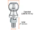 Bola de arrastre remolque - tiro - 1 7/8  capacidad 2000 lb FIERO 44441 - Miniatura 3 | aztools.co